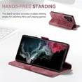 thumbnail image 5 of KONEE Phone Case Compatible with Samsung Galaxy S22 Ultra 5G,Leather Case PU Leather Flip Phone Case with [Card Slot] [Stand Function], Foldable Phone Case for Samsung Galaxy S22 Ultra 5G Case - Red, 5 of 6