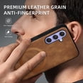 thumbnail image 5 of ELEHOLD PU Leather Case For Samsung Galaxy A15 Slim Magnetic Shockproof Cover, [MagSafe Compatible], [Lens&Screen Protection], Drop protection Case - Brown, 5 of 11