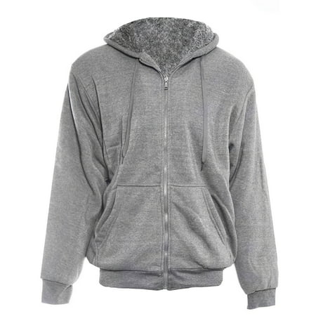 Alta Men's Hoodie Zip Up Jacket Sherpa Lined Fleece Sweater