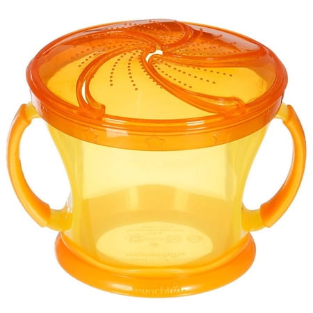 Munchkin Click Lock Deluxe Snack Catcher Snack Dispenser (Yellow/Orange)