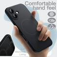 thumbnail image 3 of JETech Magnetic Silicone Case for iPhone 17 6.3-Inch, Compatible with MagSafe, Silky Soft Touch, Shock Absorbing Phone Cover with Camera Lens Protection (Black), 3 of 6