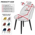 thumbnail image 3 of Fundas de silla de tela fina maciza - dimensiones generales - fundas de silla elástica grande - fundas de silla elástica para salas de estar domésticas, 3 of 4