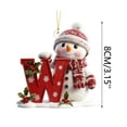 thumbnail image 3 of SPOORYYO Christmas Tree Ornament Hanging Decor, Acrylic Christmas Decoration Pendant with Hanging Rope for Tree, Wreath, Wall and Holiday Display, STYLE W, 3 of 7