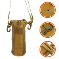 YOSADIER 1Pcs Khaki Water Bottle Shoulder Sling for Hiking Portable Protective Bag