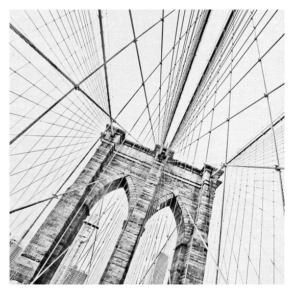 Masterpiece Art Gallery Brooklyn Bridge 1 By Lillis Werder Canvas Art Print 24" x 24"