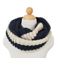 thumbnail image 3 of Premium Winter Knit Striped Infinity Loop Circle Scarf, 3 of 5