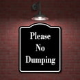 thumbnail image 2 of Please No Dumping BLACK Aluminum Composite Sign 15''x18'', 2 of 9
