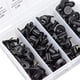 thumbnail image 3 of 100 clips de remaches de plástico, remaches de plástico, sujetadores protectores con diferentes formas y tamaños, universales para paneles de puertas de automóviles con caja de almacenamiento (negro,, 3 of 5
