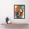 thumbnail image 2 of Iris Goddess of Rainbows Multicoloured Flowing Hair Deity Portrait Modern Watercolour Illustration Art Print Framed Poster Wall Decor 12x16 inch, 2 of 5