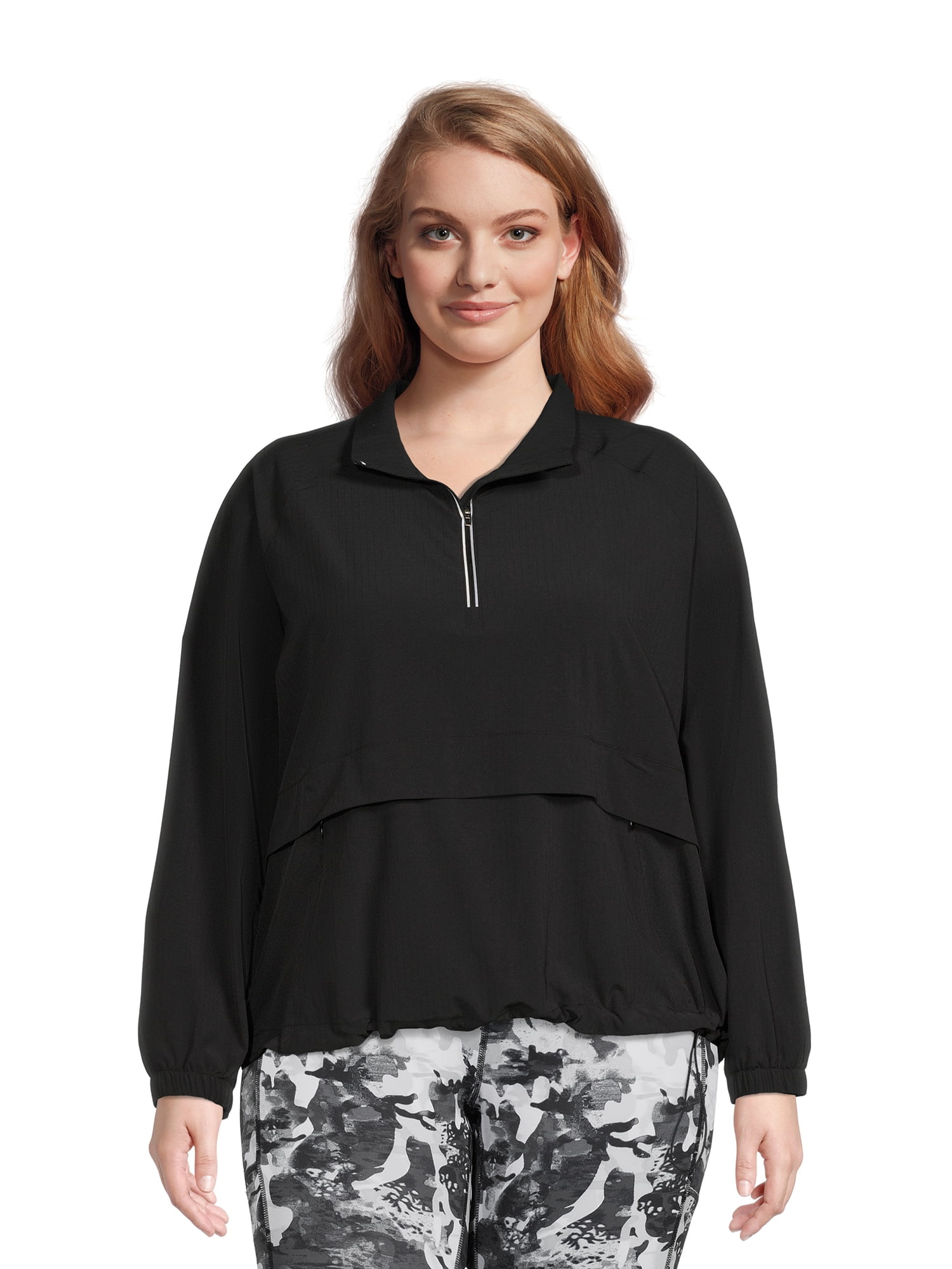 Avia Women's Plus Size Pullover Windbreaker Jacket