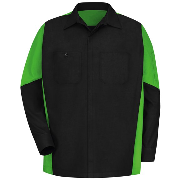 Red Kap Men's Long Sleeve Two-Tone Crew Shirt