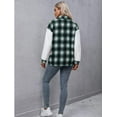 thumbnail image 3 of Two Tone Plaid Oversized Women's Flannel Shirt, 3 of 3