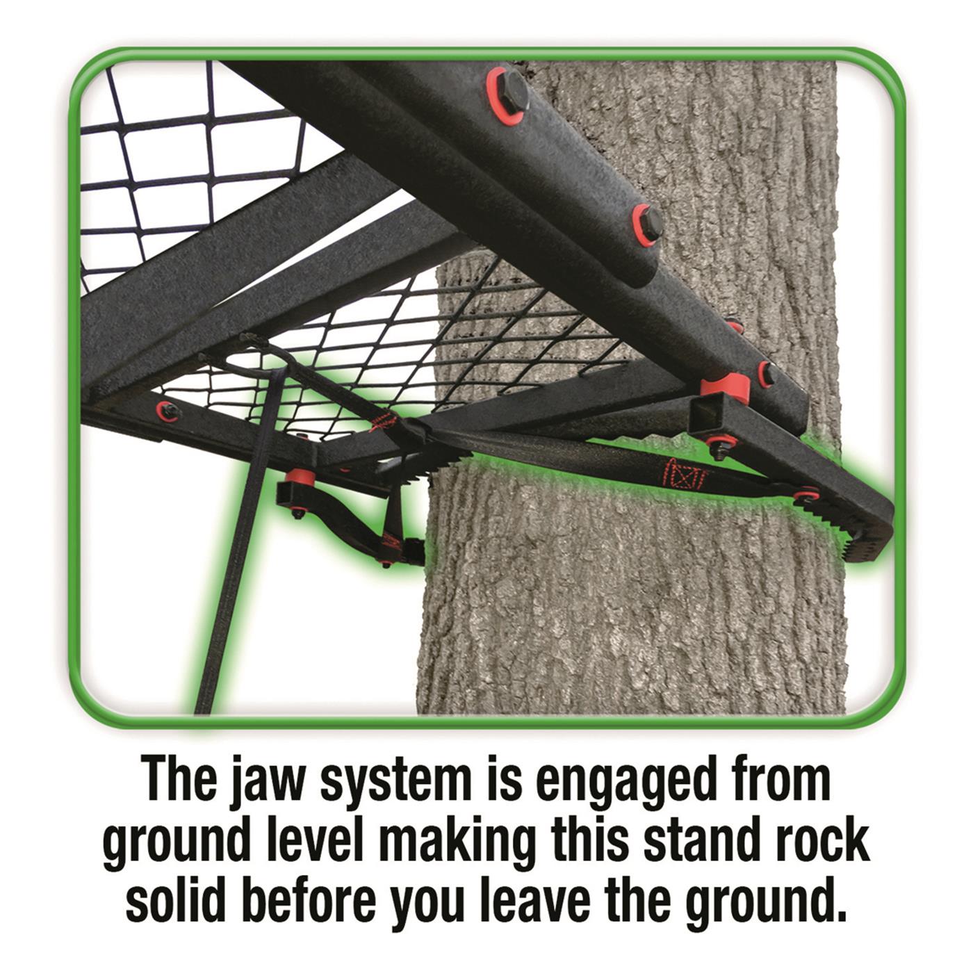 Guide Gear 15’ Double Shot Two-Person Ladder Stand w/ Grip Jaw System