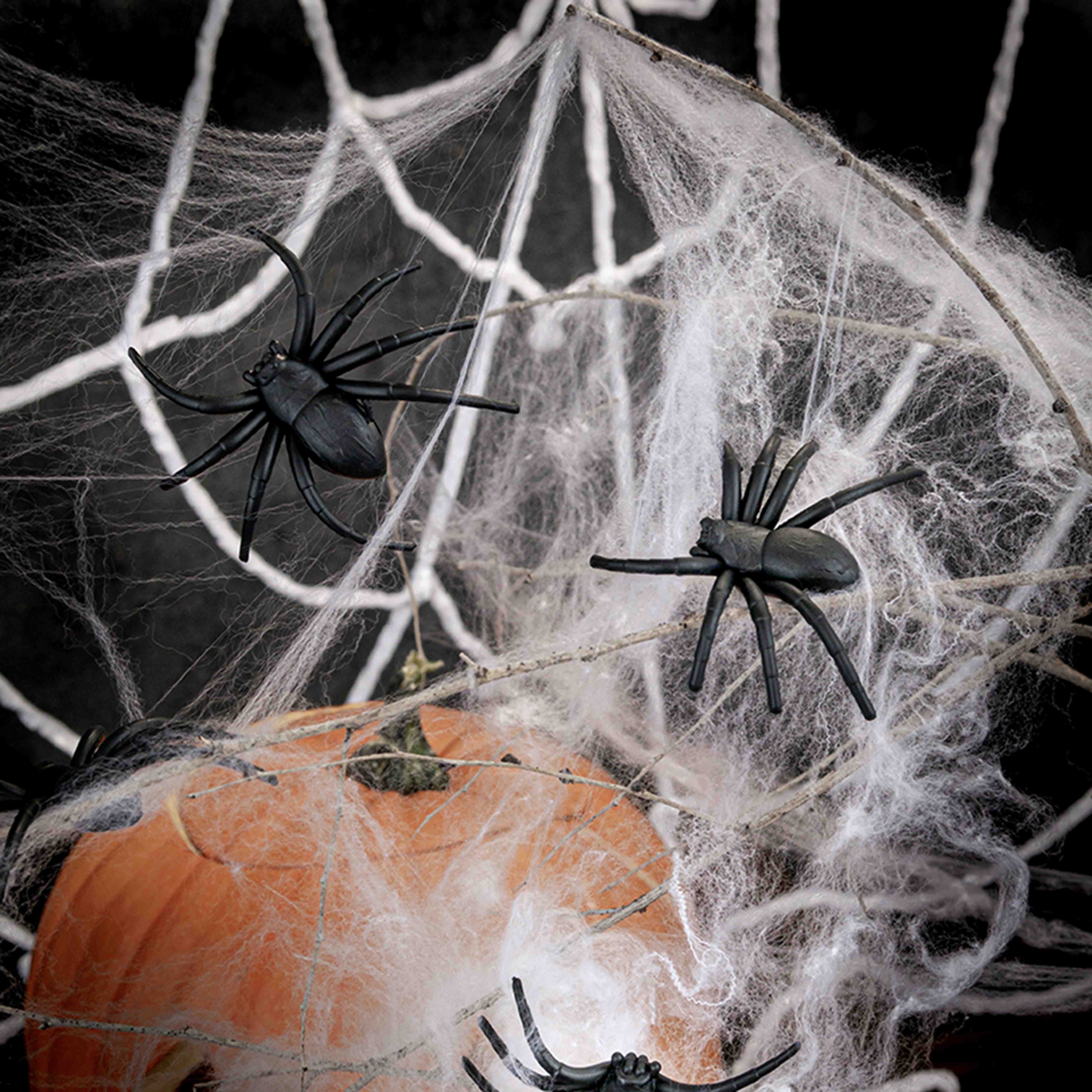 Way to Celebrate 1.5 oz White Spider Web with 6 Black Spiders