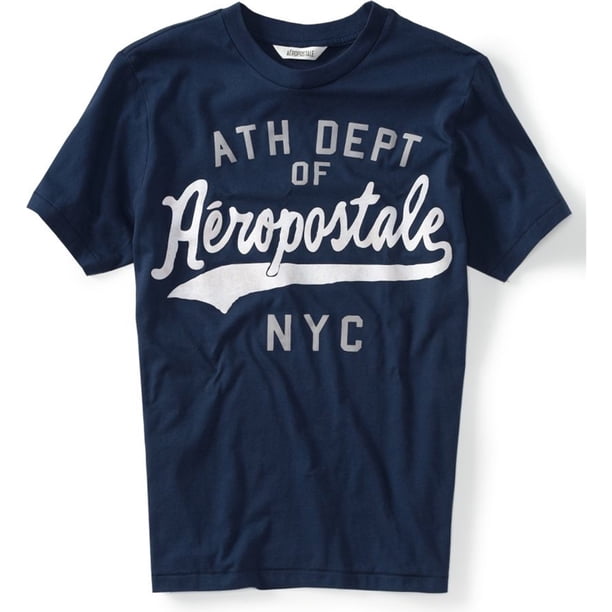 Aeropostale Athletic Dept Nyc - Camiseta gráfica para hombre, color azul, XXL Aeropostale Camiseta gráfica