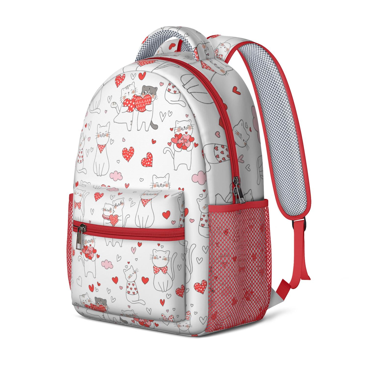 Boho Cat Aesthetic Waterproof Backpack - Modern Design with Spacious Compartments for Teens