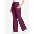 thumbnail image 3 of Woman Within Plus Size Tall 7-Day Wide-Leg Elastic-Waist Stretchy Knit Pant, 3 of 6