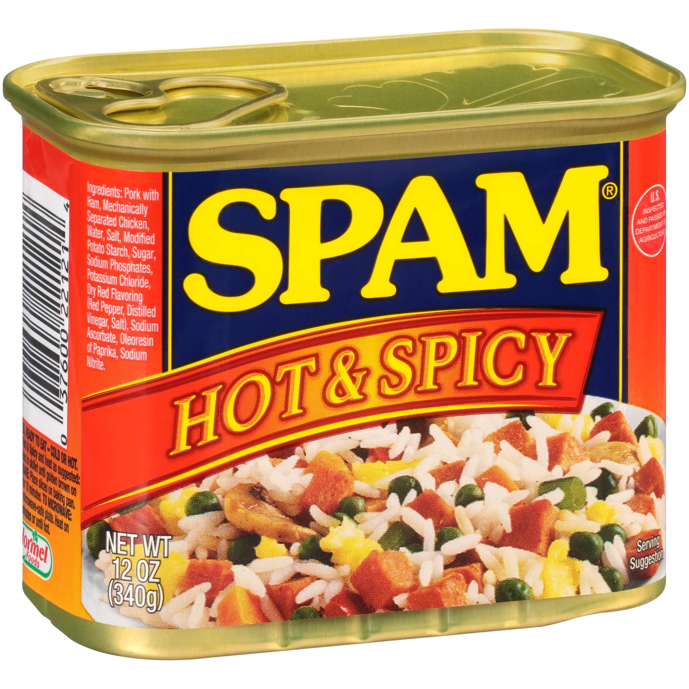Spam Hot & Spicy Canned Meat 12 oz. Can by Hormel
