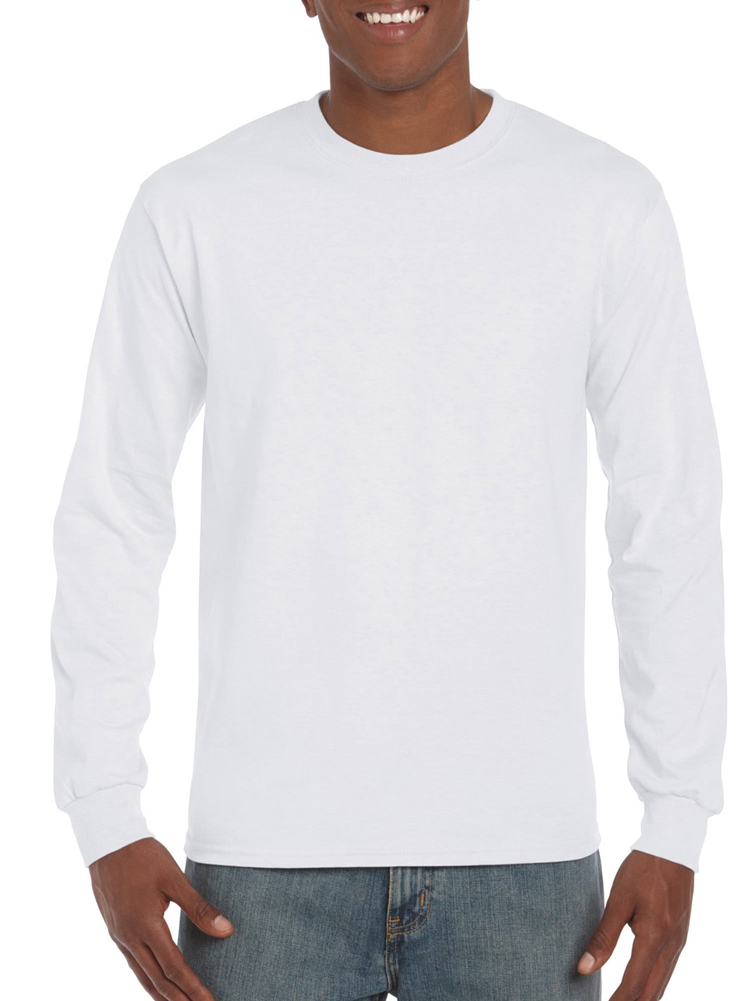 Gildan Gildan Mens Ultra Cotton Classic Long Sleeve T Shirt Walmart Com Walmart Com