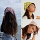 thumbnail image 5 of Minnieouse Pañuelos para mujer, pañuelo para la cabeza, bufanda de flores, diadema decorativa para fiesta en la playa de viaje a la moda, diadema de punto Accesorio para el cabello Beige Minnieouse AP012992-05B, 5 of 6