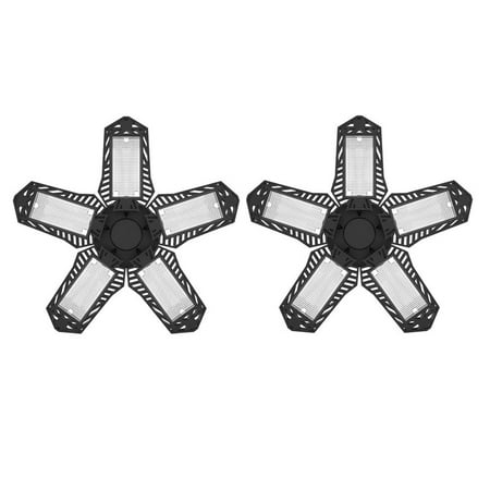 

2 Pack 80W LED Garage Light with 5 Deformable Panels