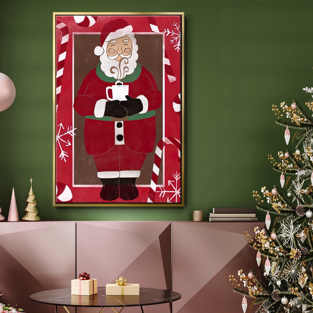 Cozy Cocoa Christmas Collection B - Framed Gallery Wrapped Holiday Canvas - 27 x 41 - Gold Frame