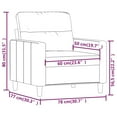 thumbnail image 4 of vidaXL Fauteuil Gris Foncé 60 cm Tissu, 4 of 5