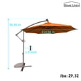 thumbnail image 2 of Boyel Living Outdoor Patio Offset Umbrellas with LED, 10FT Offset Patio Umbrella Hanging Cantilever Market Patio Umbrella w/ Crank&Tilt, for Backyard Garden Pool Deck, Orange (Without Base), 2 of 12