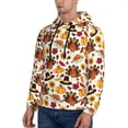 thumbnail image 3 of Naloa turkey hat Pumpkin Men's Casual Hooded Collar Drawstring Hoodies Pullover Sweatshirts Casual Long Sleeve Shirts-3X-Large, 3 of 7