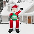 thumbnail image 3 of 6 FT Christmas Inflatable Santa Claus Built-in LED Lights, Blow UP Outdoor Yard Decoration for Xmas Holiday Party Garden Lawn Indoor Decor, 3 of 8