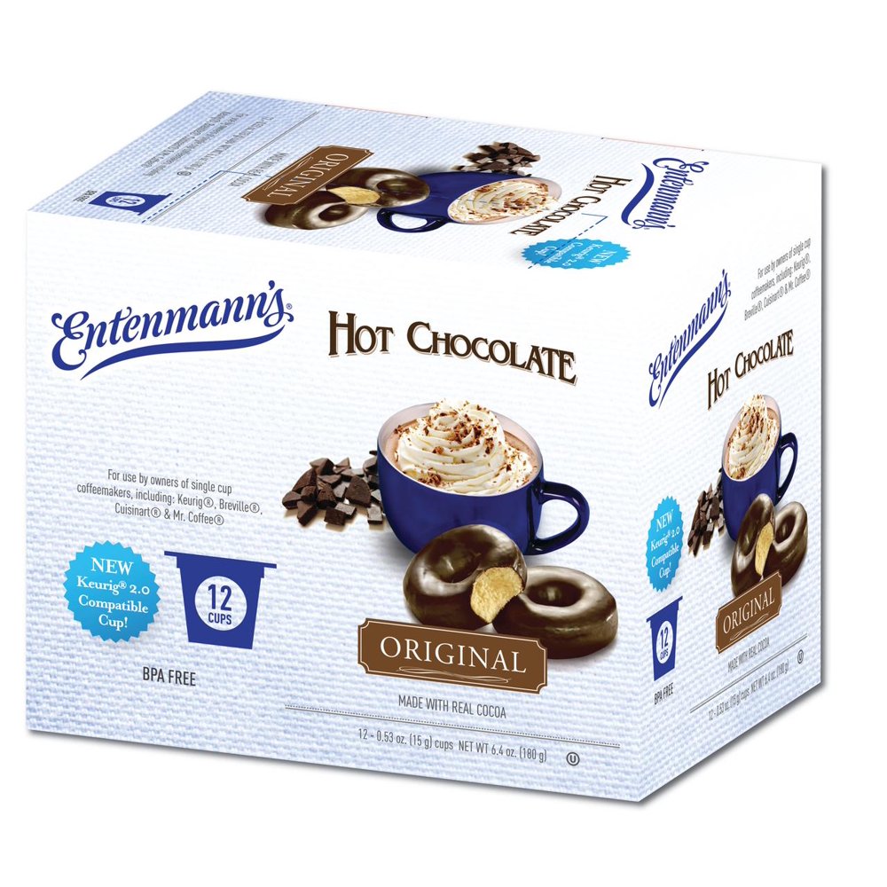 Entenmann's Original Hot Chocolate Medium Roast Keurig Coffee Pods, 60