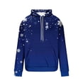 thumbnail image 4 of qelini Pullover Hoodies for Men Graphic Long Sleeve Sweatshirts Snowflake Print Drawstring Hooded Jackets Holiday Tops, 4 of 5