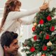 thumbnail image 4 of Red Flocked Apples Pendant Christmas Tree Ornaments Christmas Party Decoration Hanging Home Mall Bar Christmas Tree Decorations 6 Pack, 4 of 6
