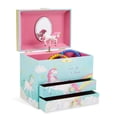 thumbnail image 1 of Joyero musical Jewelkeeper Unicorn con 2 cajones, 1 of 8