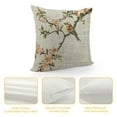 thumbnail image 4 of Linen Pillow Case Plum Bossom Oriole  Double Sided Decorative Cushion Cover for Sofa Bed Chair Car, 4 of 5