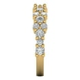 thumbnail image 3 of 0.98 ctw Wedding Band for Women - 18K Yellow Gold Simulated Diamond Stackable Eternity Ring, 3 of 7