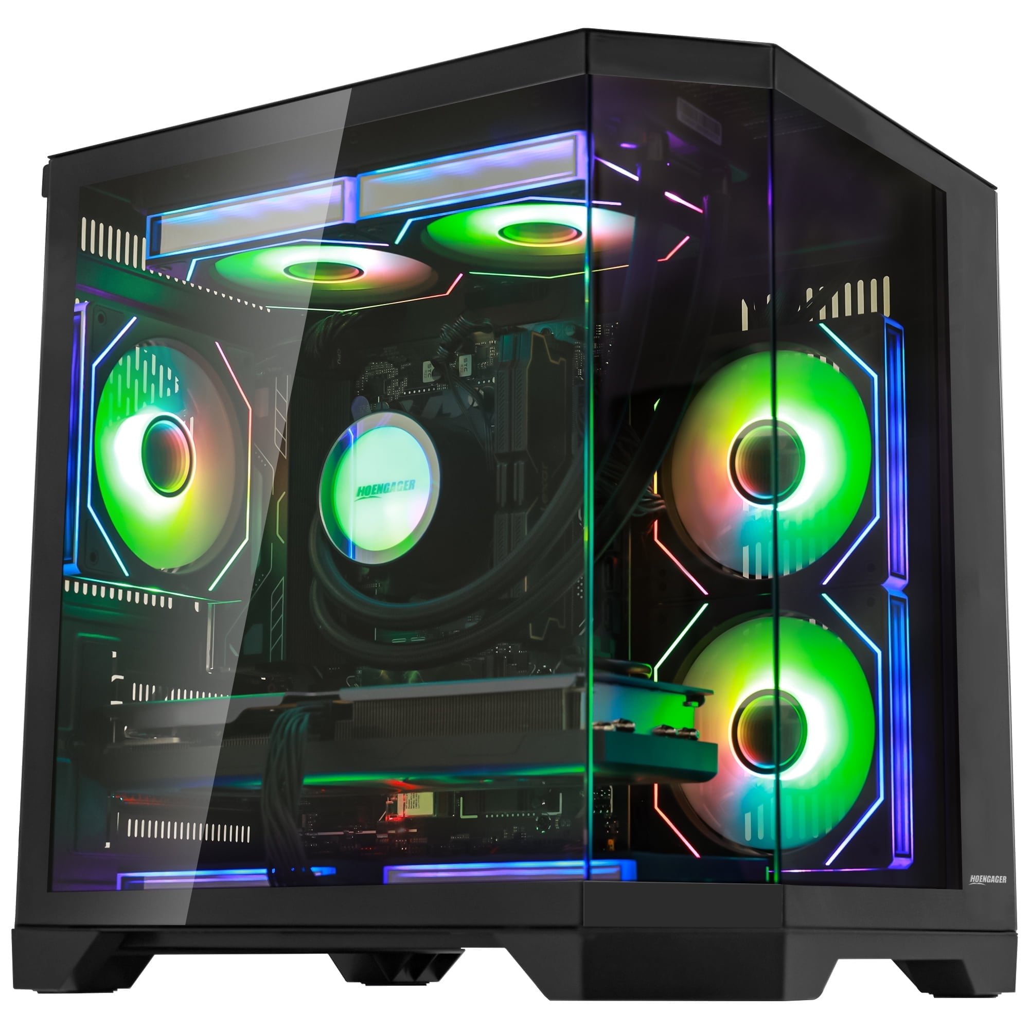 Hoengager Gaming PC AMD Ryzen 7 7800X3D 8-Core 4.2 GHz, RTX 5060 8GB, 32GB DDR5 RAM 6000MHz,1TB PCIe SSD, WIFI&Bluetooth Windows 11