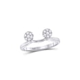 thumbnail image 1 of Diamond Princess 14kt White Gold Womens Round Diamond Wrap Ring Guard Enhancer 1/4 Cttw, 1 of 4
