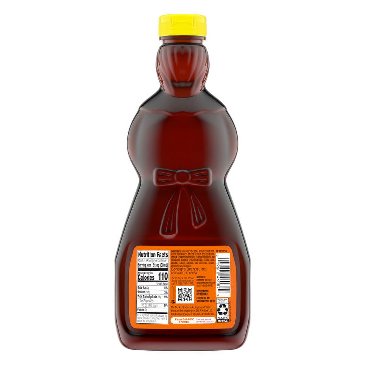 (2 pack) Mrs. Butterworth's Dunkin' Glazed Donut Flavored Pancake Syrup Breakfast Topping, 24 oz.