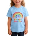 thumbnail image 6 of 100 Days of School Shirt for Boys, 100 Days Smarter Graphic Tee, Blue Rainbow Kids T-Shirt, Soft Cotton School Celebration Shirt,Size 3 T, 6 of 9