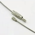 thumbnail image 3 of U8MO 100x Steel Wire Necklace Cord Nice For DIY Jewelry Making With Screw Clasp 17.5"-Silver, 3 of 3