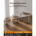 thumbnail image 6 of HLDIRECT 55" Electric Standing Desk with Outlets, Sit Stand Up Desk, Adjustable Height Home Office Desk with 2 Preset Heights for Work Study, Brown, 6 of 9