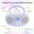 thumbnail image 3 of SingingWood GC01 Reproductor de CD Portátil, Radio AM/FM, Pantalla LCD, Entrada Aux, Conector para Auriculares, Compatible con CA o Batería (Color Lavanda), 3 of 7
