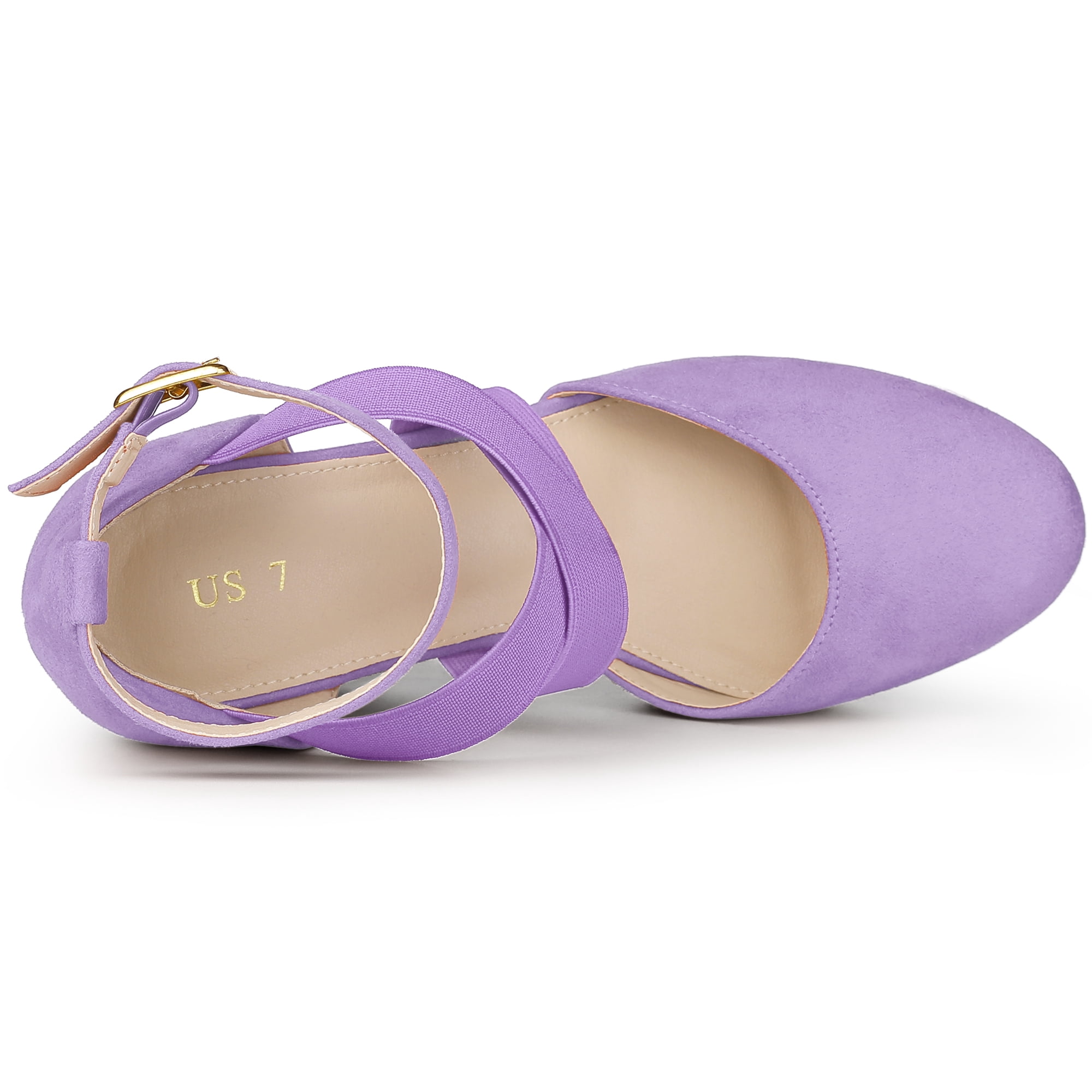 DARING DIVA Women's Espadrilles Closed Toe Wedges Heels Sandals Purple 7.5
