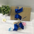 thumbnail image 4 of GUOOL Vintage Wedding Pen Set Guest Book Signing Burlap Cover Wedding Party Decoration Blue, 4 of 7