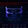 thumbnail image 1 of Gafas LED luminosas para disfraz, lentes con luz de neón, parpadeantes, Punk, Cyber Future, luz de neón brillante para fiesta de Cosplay, 1 of 5