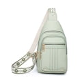 thumbnail image 2 of CAIXIA Womens Crossbody Bag Mens Solid Color Layer Large Capacity Zipper Casual Chest Messenger Crossbody Bag, Fashion Pattern Shoulder Purse, 2 of 9