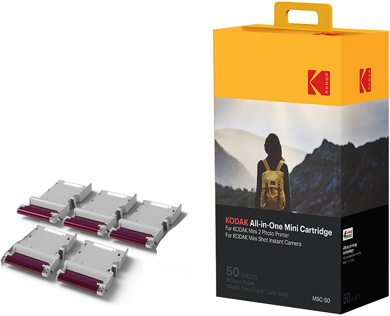 Kodak Mini 2 Photo Printer Cartridge Mc All In One Paper And Color Ink Cartridge Refill 0262