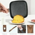 thumbnail image 6 of CONCETTA Non-Stick Cookware Set, Square Frying Pan, Wooden Handle, Suitable For Indoor And Outdoor Camping and Rv Cooking, Gift for Mother's Day, Black, 6 of 7