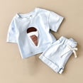 thumbnail image 6 of Kid Girl Clothes Shorts Set 2 Piece Outfits Summer Casual Short Sleeve Top and Shorts Set for Girls 4-7 Girls Summer Set 1-21 Years,9-12 Months, 6 of 7